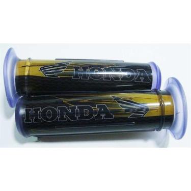 Imagem de Manopla Silicone Honda Dourada Par - Serjão Motopeças