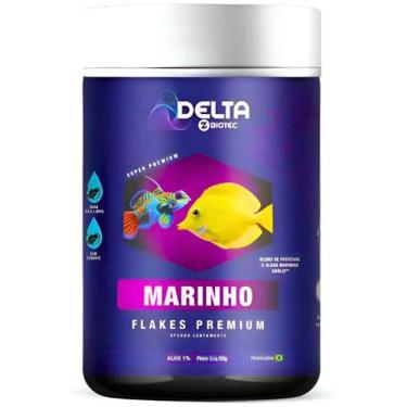 Imagem de Ração Marinho Flakes Premium 150g Delta ZBiotec Flocos para Peixes Mar