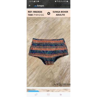 Imagem de Sunga boxer estampa tribal da sol e agua, Estampada, GG