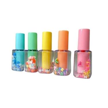 Imagem de Marca Texto Esmalte VMP Kit com 5 Cores - Tons Pastel e Neon, Pastel