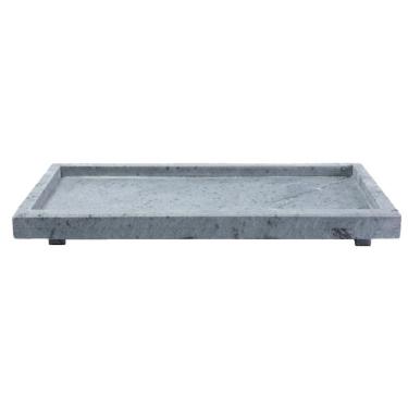Imagem de Tábua para Servir Gourmet Borda e Pé em Pedra Sabão 30x15cm Resistente Elegante Industria São Jose