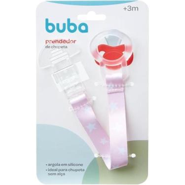 Imagem de Prendedor De Chupeta Estrelas Rosa Buba - 20948