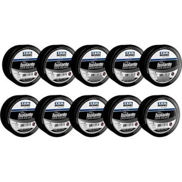 Imagem de Kit 10 Fitas 19mm X 10m Isolantes Tekbond Antichamas Original