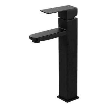 Imagem de Torneira Preta Banheiro Monocomando Lavabo Bica Alta Vbt - OEM