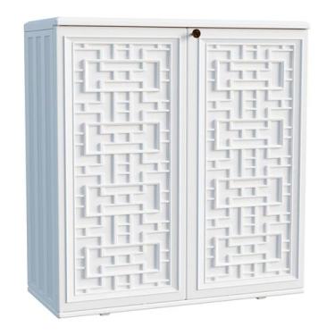 Imagem de Armário de Armazenamento Mrosaa Impermeável de Plástico 87x38x92 cm