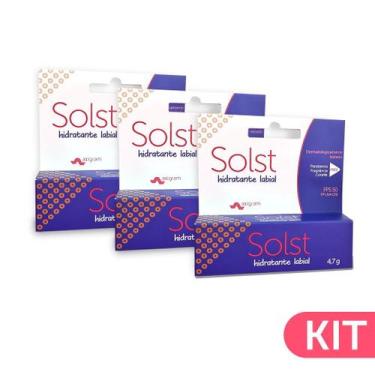 Imagem de Combo 3 Solst Hidratante Labial FPS 50 4,7g - AXIGRAM