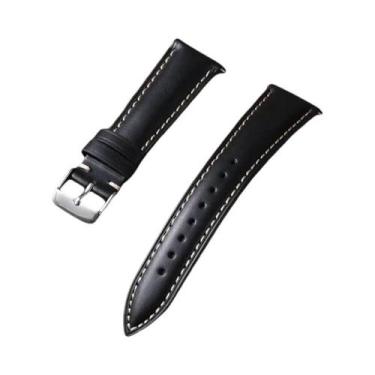 Imagem de Pulseira De Relógio De Couro Genuíno Com Efeito De Desgaste Por Óleo E