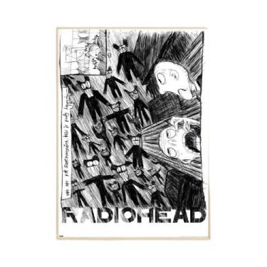 Imagem de Pôster Vintage De Personagens De Bandas De Rock Radiohead, Adesivo Art