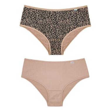Imagem de Kit Calcinha Del Rio Feminina Microfibra 2 Peças Cós Largo - Delrio, B