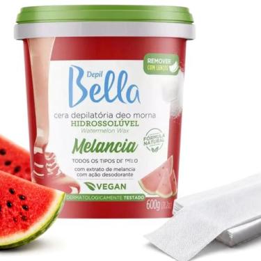 Imagem de Cera Hidrossolúvel Depil Bella Melancia 600g + 10 Folhas TNT - Depimie