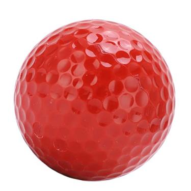 Imagem de Bola de golfe flutuante de 2 camadas, prática dura inafundável Resistência ao frio Bola de golfe flutuante durável para esportes(vermelho)
