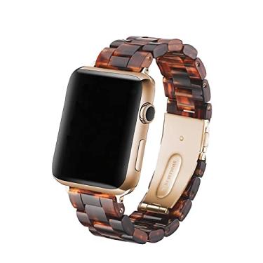 Imagem de Pulseira 3 Elos Tartaruga LTIMPORTS, compativel com Apple Watch 46mm Series 11/10, 45mm Series 9/8/7, 44mm Series 6/5/4/SE, 42mm Series 3/2/1 e Apple Watch Ultra 49mm 3/2/1