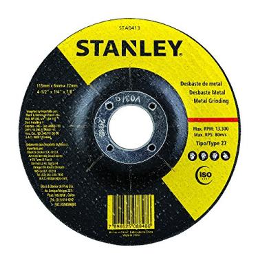 Imagem de STANLEY Disco de Desbaste para Metal de 4.1/2 Pol. x 1/4 Pol. x 7/8 Pol. (114mm x 6,35mm x 22mm) STA0413