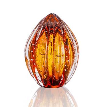 Imagem de Vaso Pinha Em Cristal Murano Âmbar - São Marcos 16cm