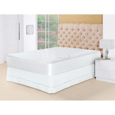 Imagem de Protetor Capa De Colchão Impermeável Box Casal King Branco