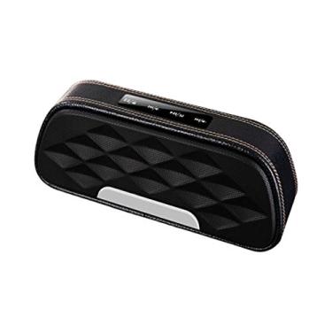 Imagem de HIOD Alto-falante Bluetooth de couro ultra portátil mini alto-falante sem fio microfone embutido 10 m de alcance Bluetooth