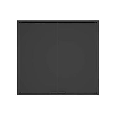 Imagem de Armário Aéreo Multiúso Itatiaia Smart - 2 Portas - Preto Matte