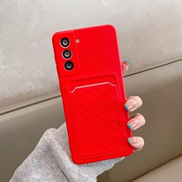 Imagem de Porta-cartão de tecelagem caso carteira para Samsung Galaxy S21 Plus Ultra A72 A52 A32 A22 A51 A71 A12 A50S M51 M30S capa de silicone macio, T4, para Samsung A50
