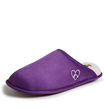 Imagem de Dearfoams Unissex-Adulto Comemora Orgulho Scuff com Pantufa de Tamanho Inclusivo, Roxa, 5-6 Women/3-4 Men