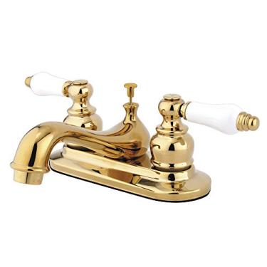 Imagem de Elements of Design Torneira de lavatório Elizabeth EB602PL com pop-up de varejo, 10 cm, latão polido