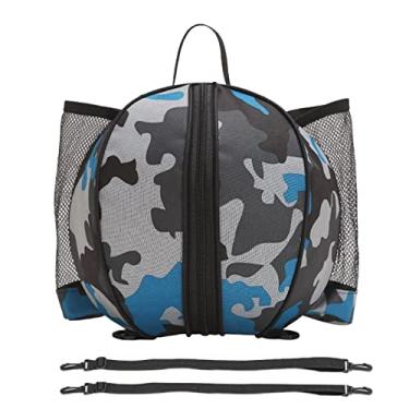 Imagem de Fancyes Mochila de, mochila de vôlei de futebol à 'água, bolsa de bola de futebol, bolsa de suporte de bola de treinamento com alça, Azul