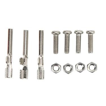 Imagem de Contatos do plugue do carregador de carro, plugue do receptáculo do clube Terminais de 3 pinos Contatos Conectores de fio com porca de parafuso 604321 Substituição para EZGO RXV