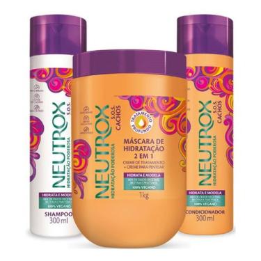Imagem de Kit Neutrox S.O.S Cachos Shampoo+Condicionador+Creme De Tratamento 3Em