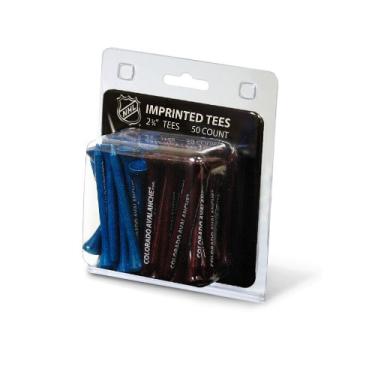 Imagem de Camisetas de golfe Team Golf NHL 6,35 cm, pacote com 50, tamanho regular, várias cores de equipe, Multicoloured, One Size