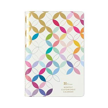 Imagem de Erin Condren Agenda pequena mensal personalizável sem data de 12 meses - perfeita para rastrear metas mensais de tarefas ou projetos mensais. 140 adesivos incluídos