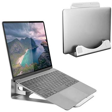 Imagem de Mount-It! Suporte vertical para laptop – Suporte vertical de alumínio para laptop | Suporte para laptop 2 em 1 para mesa | Suporte vertical para MacBook Air, MacBook Pro