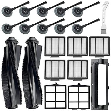 Imagem de Tivcroxs 20 peças de substituição para Shark ION R85 RV850 S86 S87 S88 R71 R72 R75 RV761 RV771 RV871 AV751 AV752 AV753 robô, 2 escovas principais, 5 filtros e 10 laterais e escovas e 1 laterais 2 Pré-filtro e 1 escova protetora
