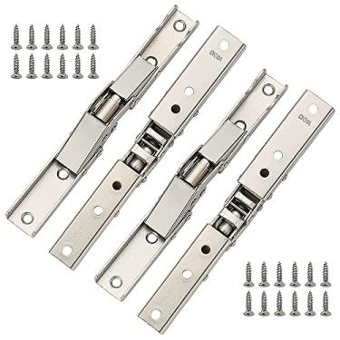 Imagem de Pacote com 4 peças para móveis com dobradiça de porta dobrável de 90 graus