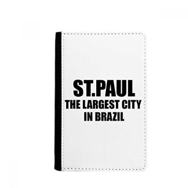 Imagem de ST.Paul A Maior Cidade do Brasil Porta Passaporte Notecase Burse Carteira Capa Cartão Bolsa, Multicolor