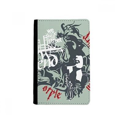 Imagem de Graffiti Street New Trend Design Padrão Porta Passaporte Notecase Burse Carteira Capa Cartão Bolsa, Multicolor