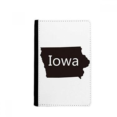 Imagem de Porta-passaporte Iowa America USA mapa contorno porta-passaporte Notecase Burse carteira capa porta-cartão, Multicolor