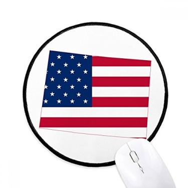 Imagem de DIYthinker Colorado America Map Stars Stripes Flag Mouse Pad Desktop Office Tapete Redondo para Computador