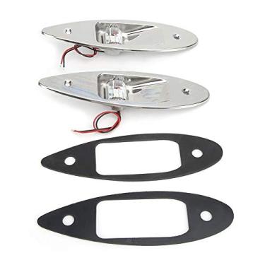 Imagem de 1 par de luz de iate de barco marinho, luz de navegação LED de aço inoxidável 12 V, pontões verdes vermelhos de alto brilho, luzes de sinal de vela, luzes de de gota para