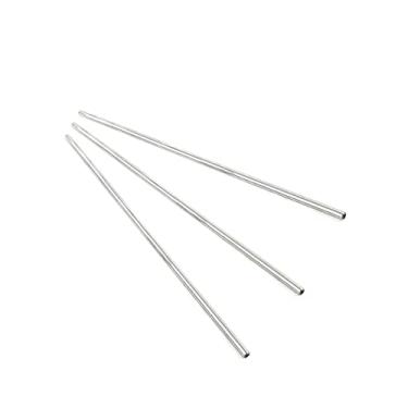 Imagem de 3 peças 304 tubo reto de aço inoxidável OD 4 mm x 2 mm ID, comprimento 250 mm tubo capilar de aço inoxidável