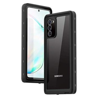 Imagem de Capa impermeável para Samsung Galaxy Note 20, protetor de tela integrado de 360°, capa à prova de poeira e à prova d'água para Samsung Galaxy Note 20 (preto)