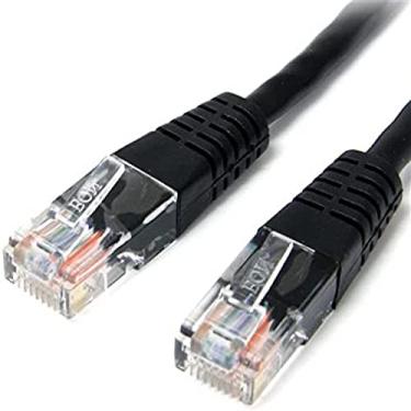 Imagem de StarTech. Com cabo Ethernet Cat5e de 4,5 m (4,5 m) - Power Over Ethernet - Moldado - Preto - Cabo de rede Ethernet (M45PATCH15BK)