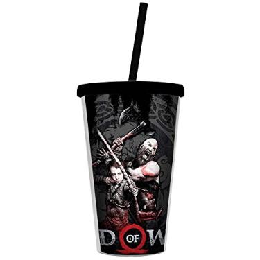 Imagem de Copo canudo God of War Kratos and Atreus 500ML