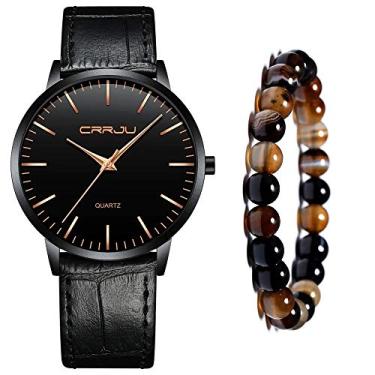 Imagem de Relogio Masculino Casual Ultra Fino + Pulseira Bolinha