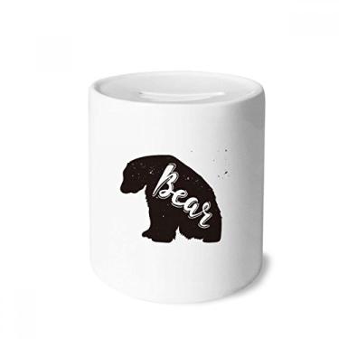 Imagem de DIYthinker Urso polar e caixa de dinheiro de animal branco caixa de cerâmica porta-moedas presente de cofrinho