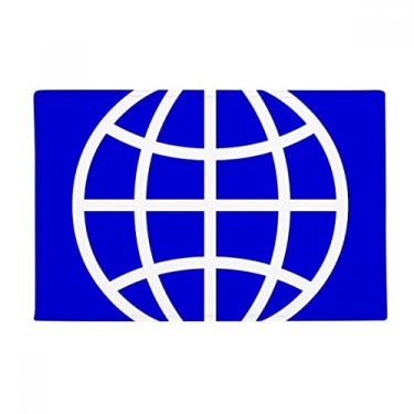 Imagem de DIYthinker Earth Blue Tapete de aviso quadrado tapete antiderrapante para porta de banheiro