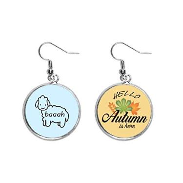 Imagem de Joias de brinco de folha de outono com orelhas de bode de ovelha