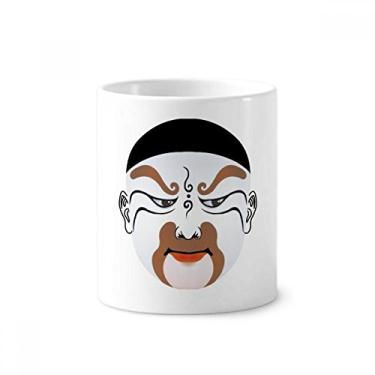 Imagem de Suporte de caneta de escova de dentes com estampa de arte de ópera colorida com suporte de cerâmica