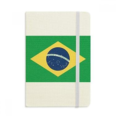 Imagem de Caderno com a bandeira nacional do Brasil, América do Sul, capa dura oficial, diário clássico