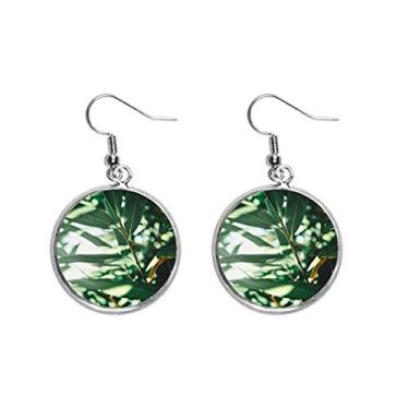 Imagem de Brinco de prata com pingente de planta verde natureza foto natureza joia feminina