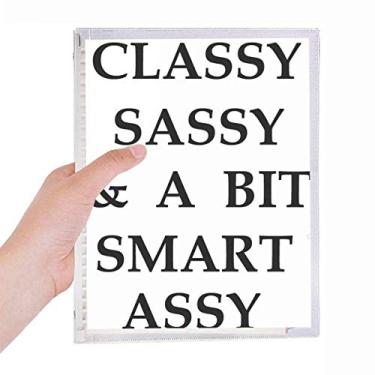 Imagem de Caderno elegante Sassy Bit Smart Assy Design de folhas soltas Diário Recarregável Papelaria