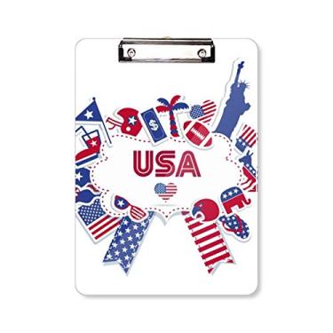 Imagem de Prancheta de prancheta com a bandeira dos EUA para celebração do Dia da Independência A4
